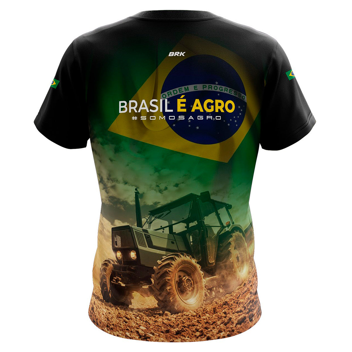 Camiseta Brasil Patriota Agro é Top Brk com Proteção Solar UV50+ Envio Imediato