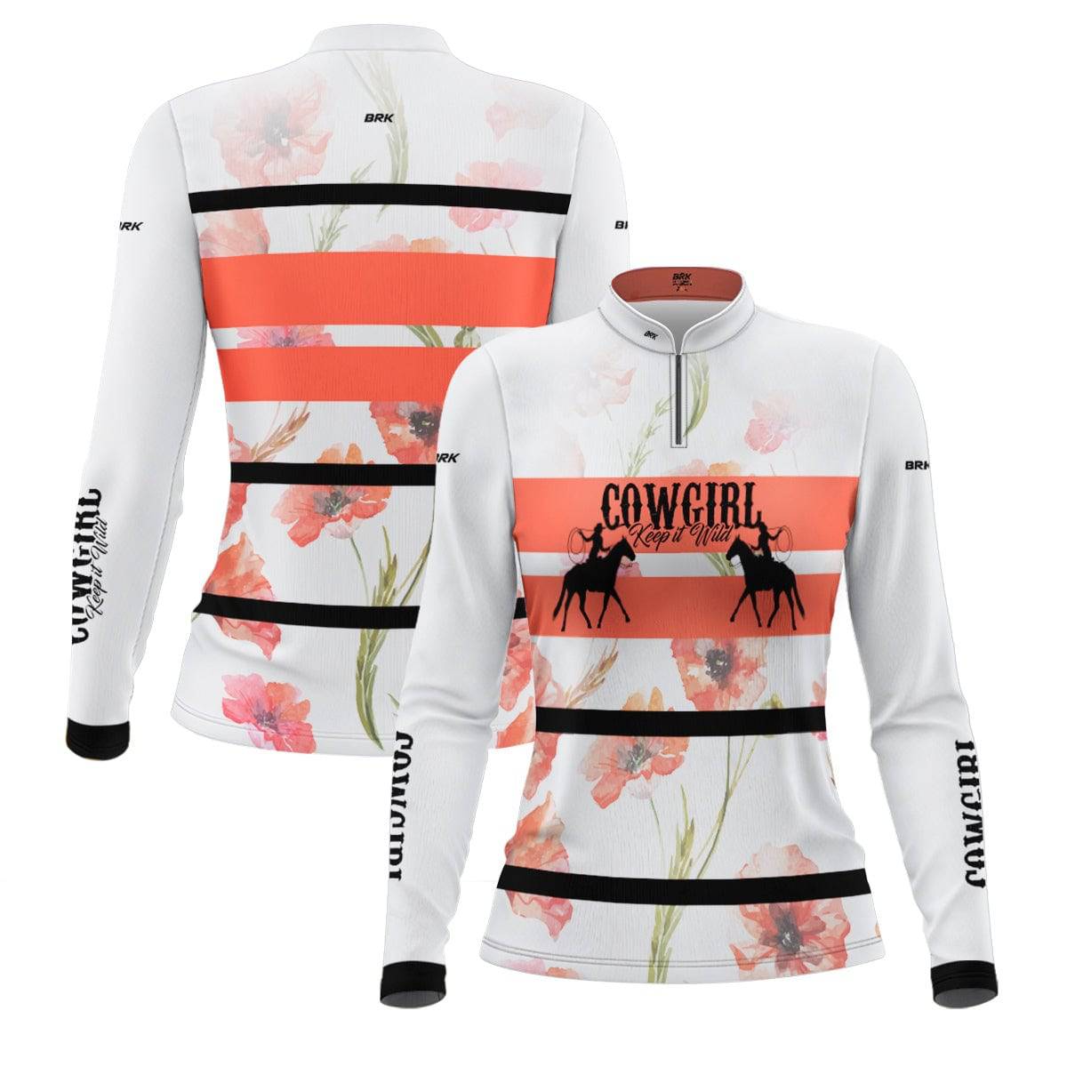 Camisa Agro Feminina Brk Cowgirl Branca com Proteção Solar UV50+