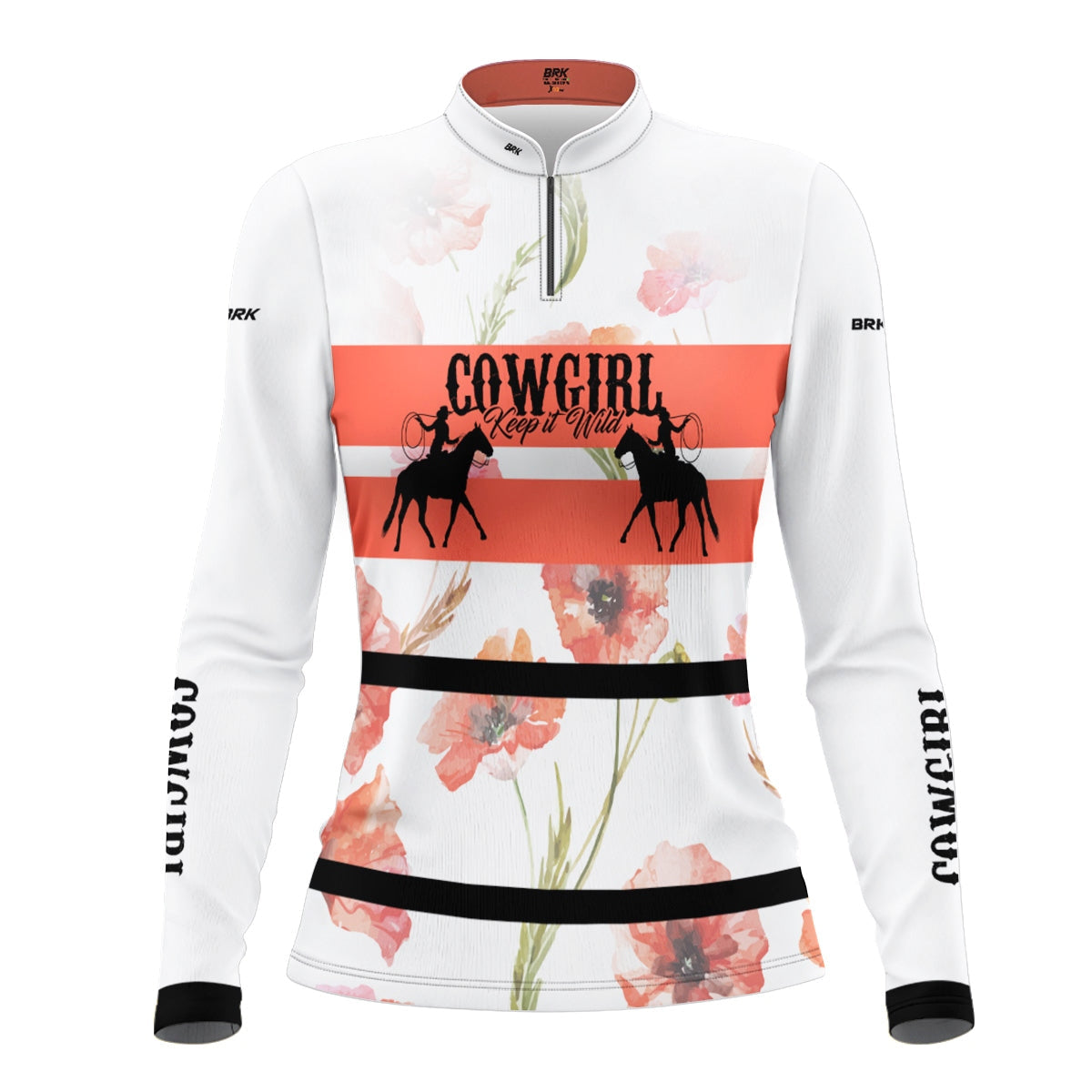 Camisa Agro Feminina Brk Cowgirl Branca com Proteção Solar UV50+