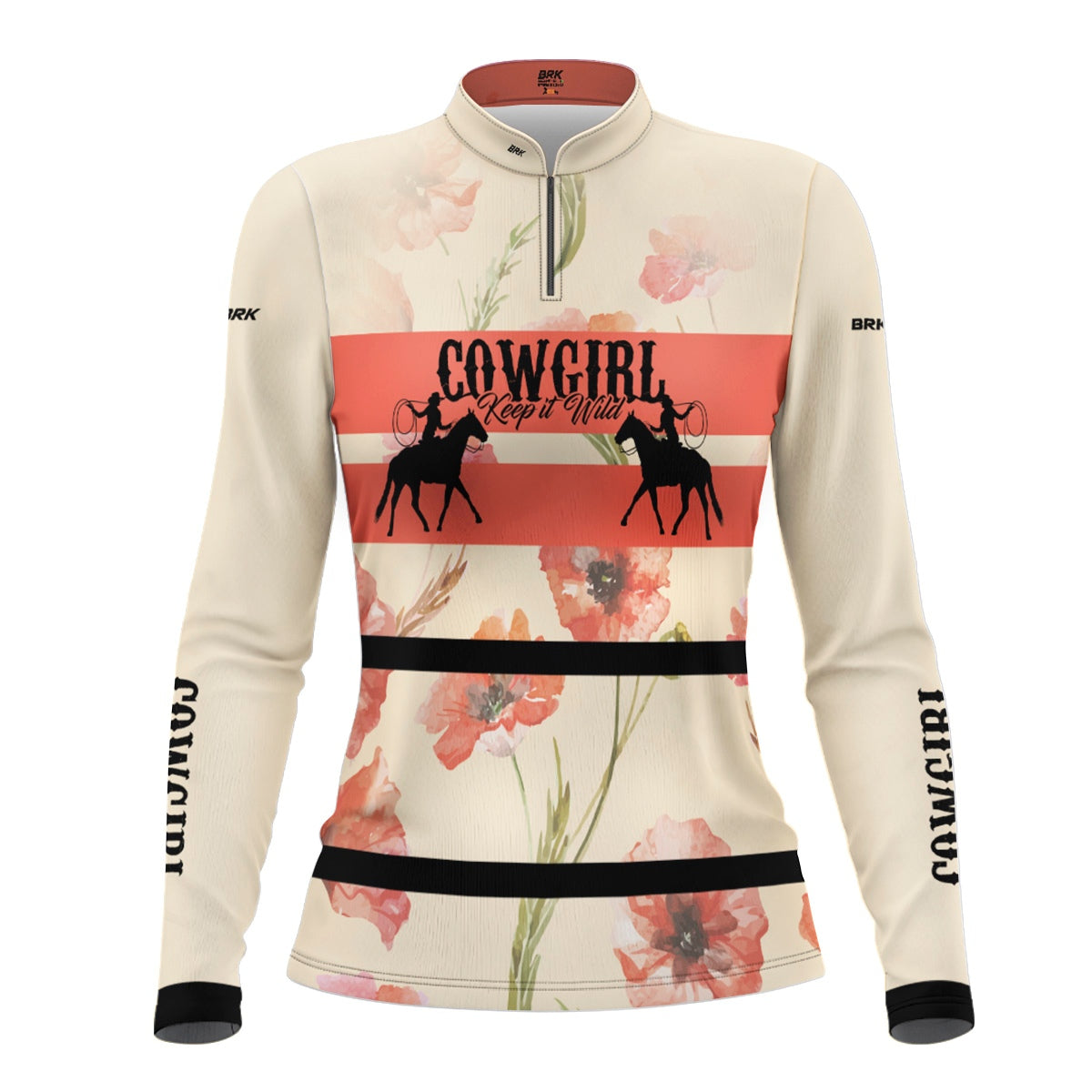 Camisa Agro Feminina Brk Cowgirl Bege com Proteção Solar UV50+