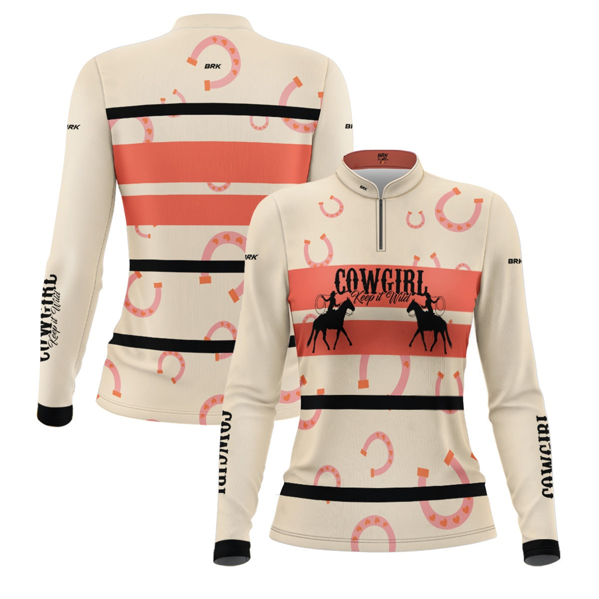 Camisa Agro Feminina Brk Cowgirl Ferradura com Proteção Solar UV50+