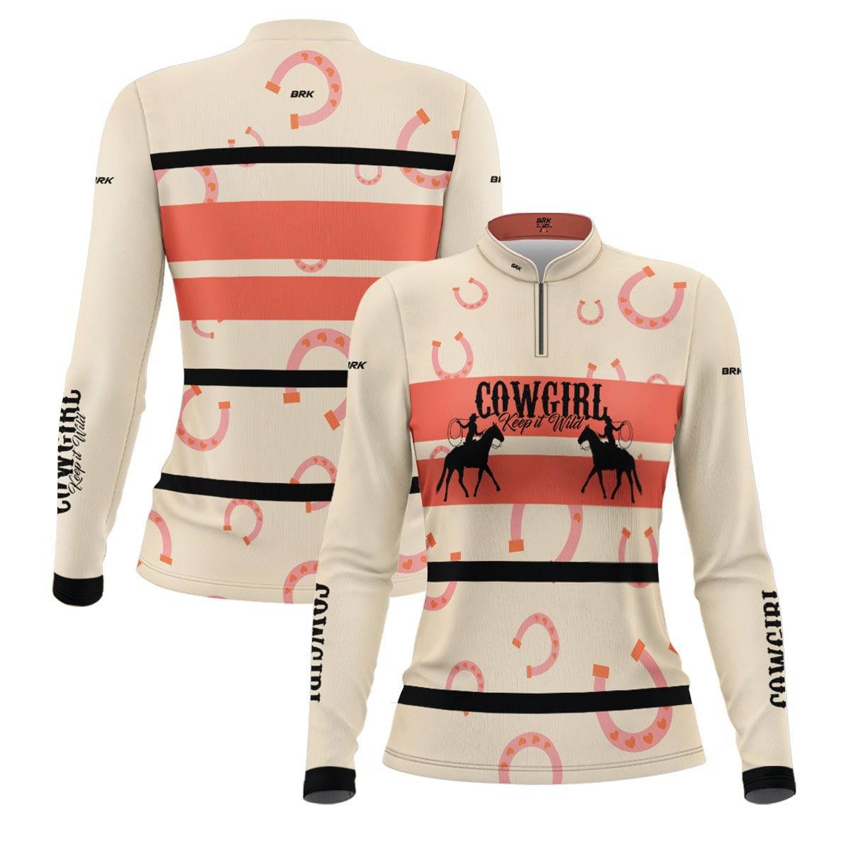 Camisa Agro Feminina Brk Cowgirl Ferradura com Proteção Solar UV50+