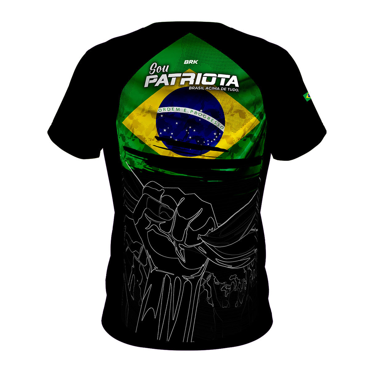 Camisa Agro Brk Brasil Patriota Preta com Proteção UV50+
