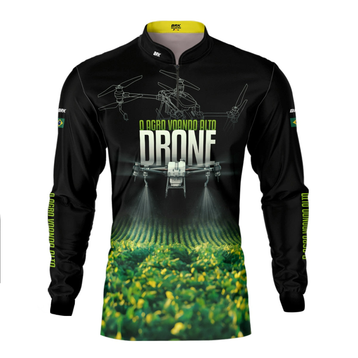 Camisa Agro Brk Drone T40 Soja com Proteção Solar UV50+