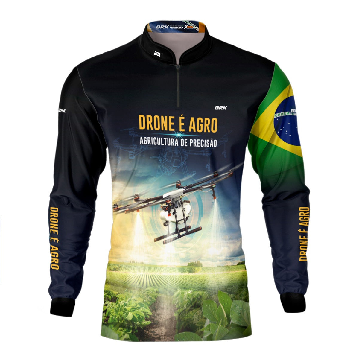 Camisa Agro Brk Drone T40 com Proteção Solar UV50+