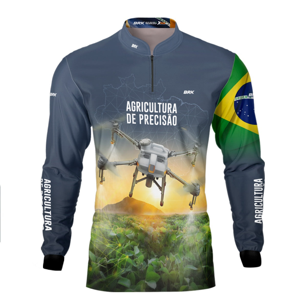 Camisa Agro Brk Drone T10 com Proteção Solar UV50+