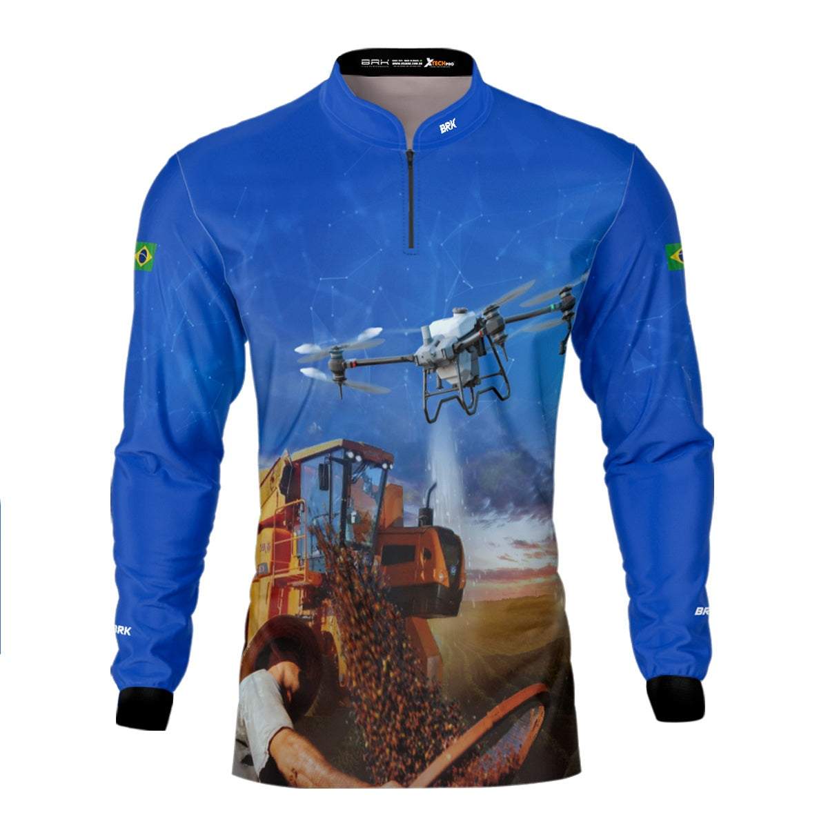 Camisa Agro Brk Pulverização Café com Proteção Solar UV50+