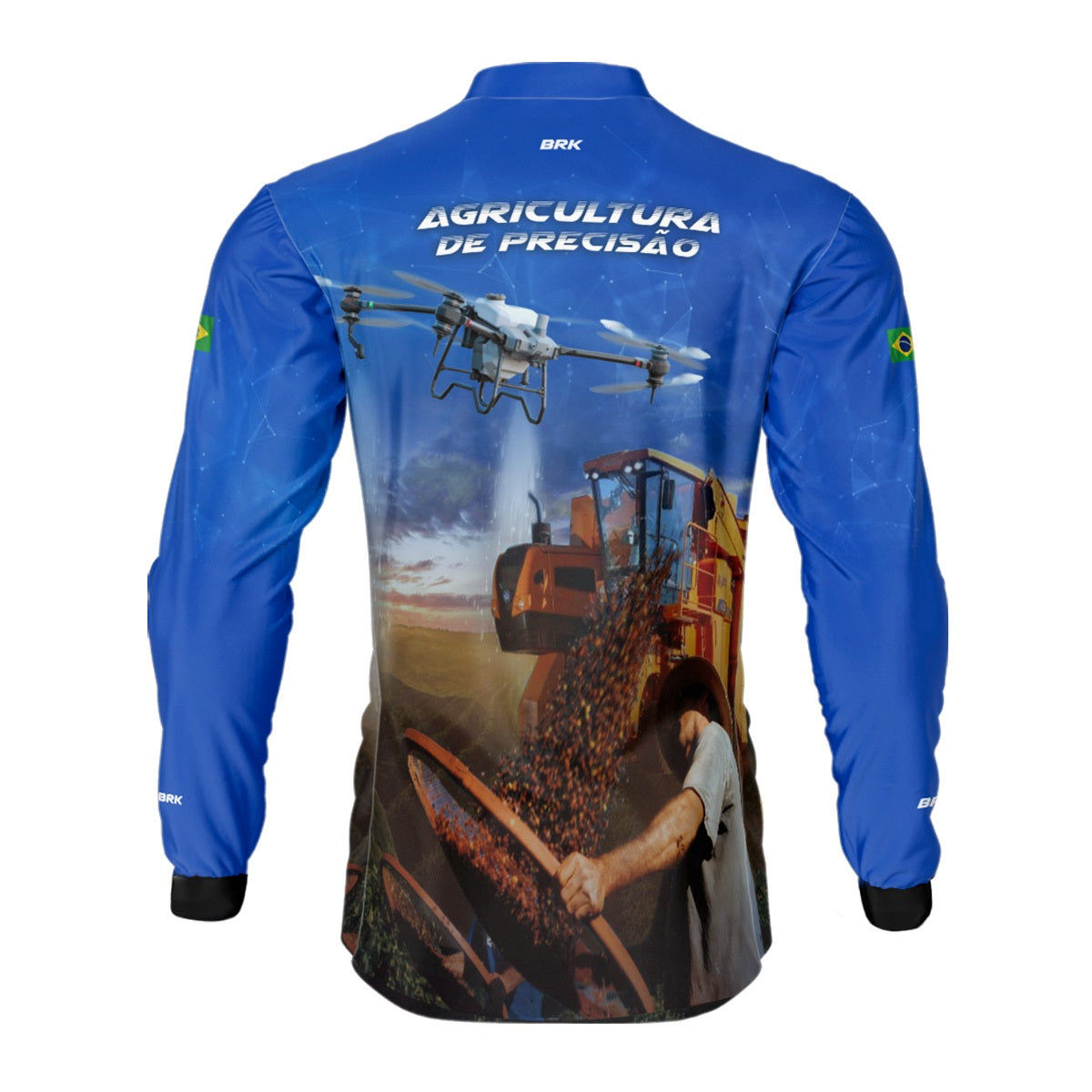 Camisa Agro Brk Pulverização Café com Proteção Solar UV50+