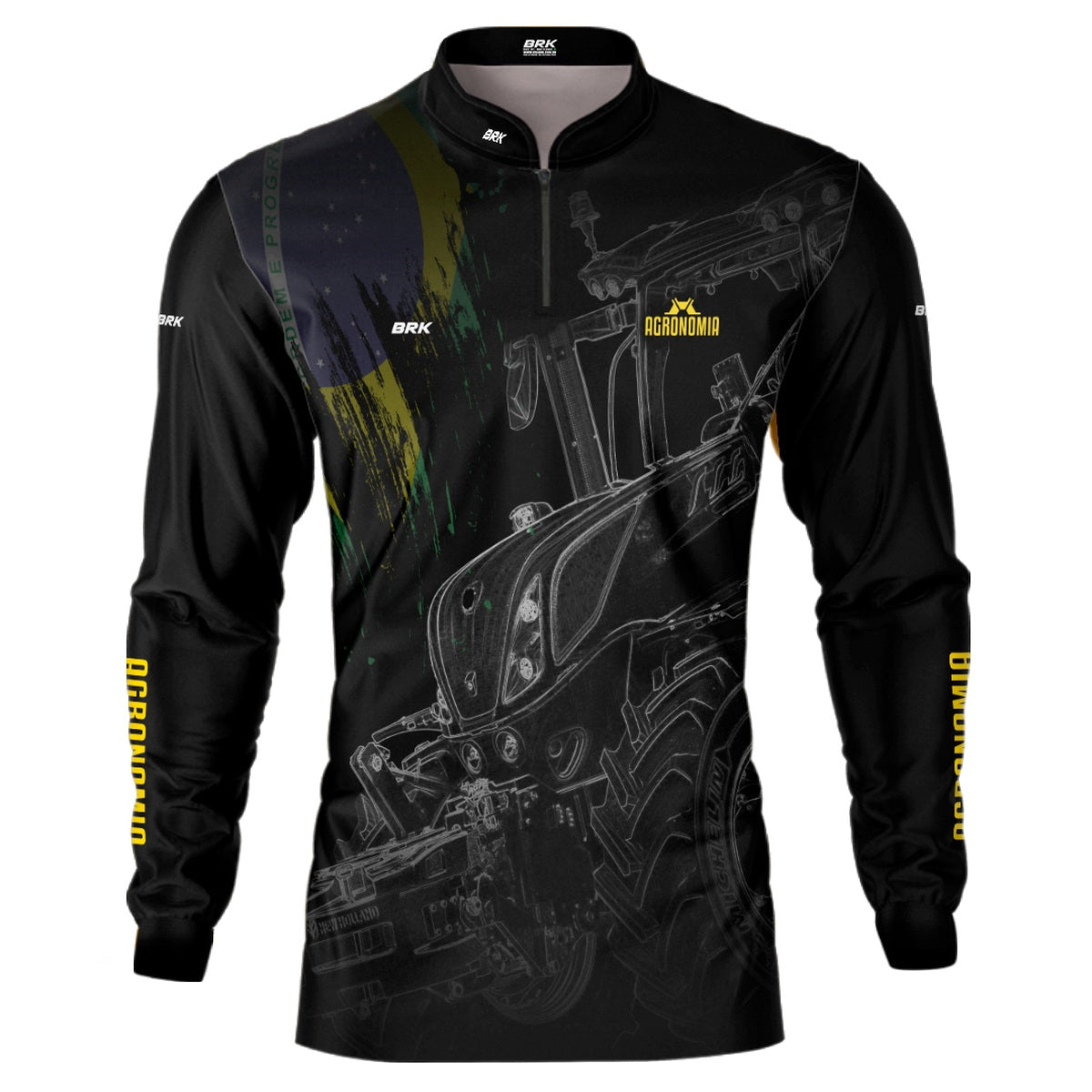 Camisa Agro Brk Agronomia Preta 2 com UV50+