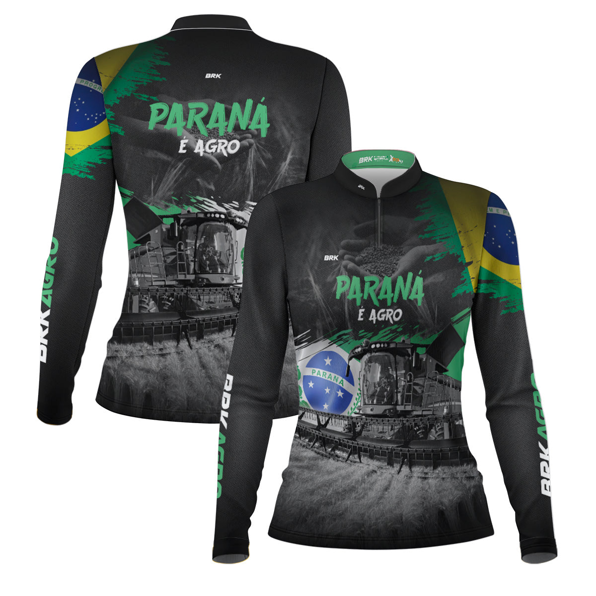 Camisa Agro Feminina Brk Agro é Paraná com Proteção Solar UV50+