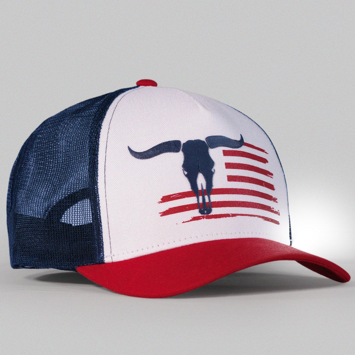 Boné Trucker Brk Agro Long Horn Bandeira Estados Unidos