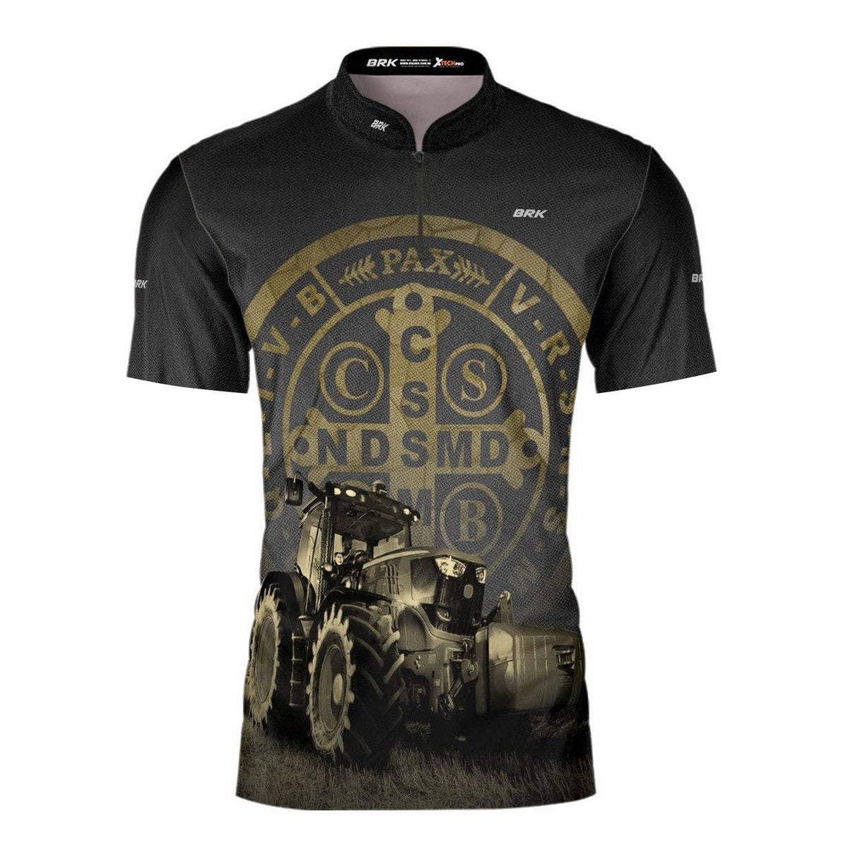 Camisa Manga Curta Agro Brk Medalhão São Bento com Proteção Solar UV50+