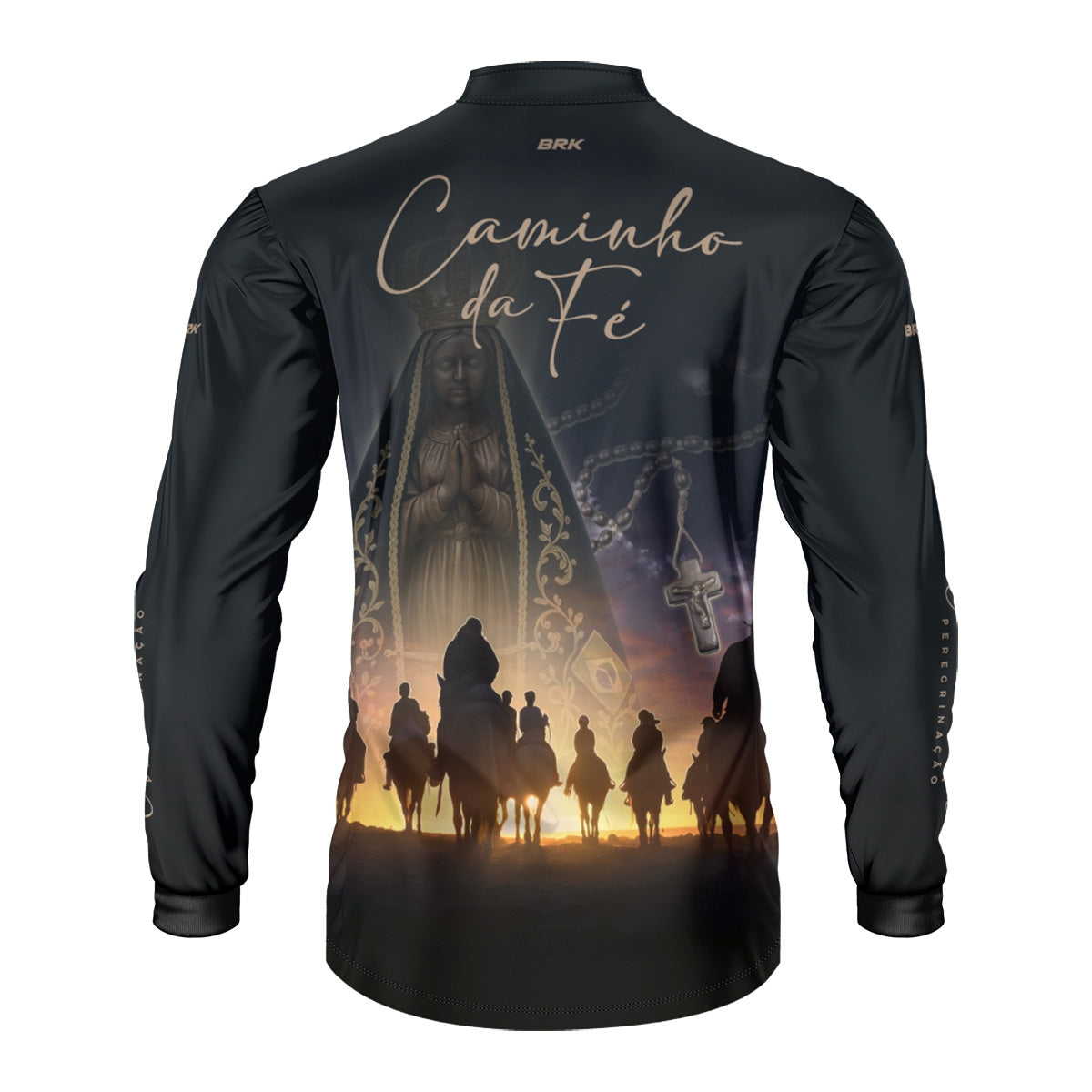 Camisa Agro Brk Caminho da Fé Peregrinação Cavalgada com Proteção Solar UV50+