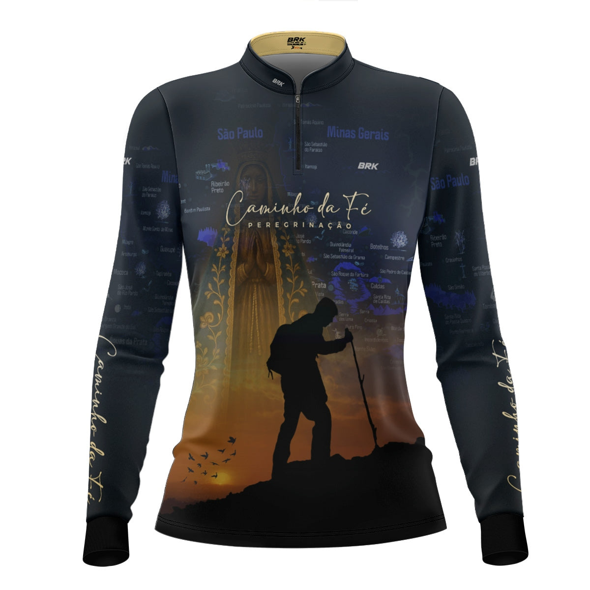 Camisa Feminina Brk Caminho da Fé Peregrinação com Proteção UV50