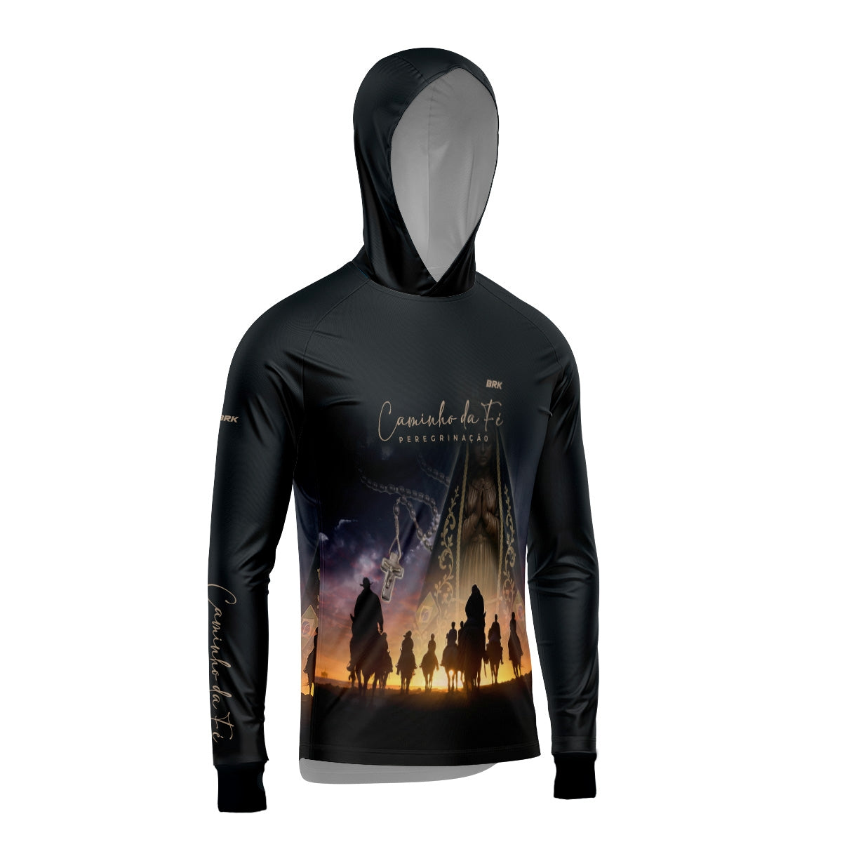 Camisa com Capuz Brk Caminho da Fé Cavalgada com Proteção Solar UV50+