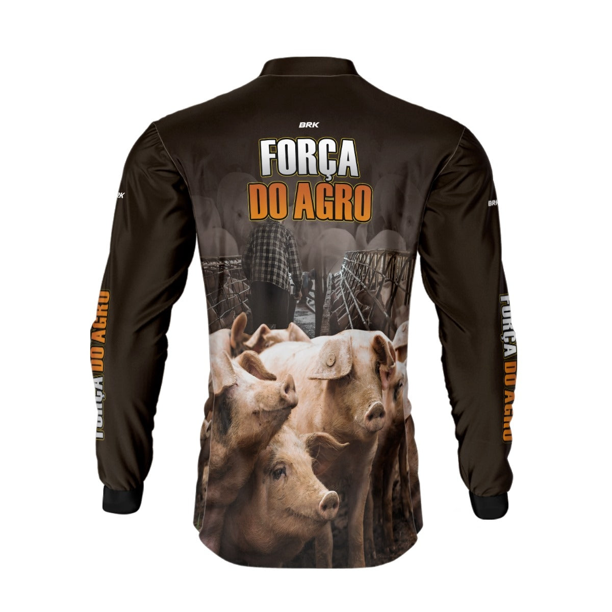 Camisa Agro Brk A Força do Agro Produtor de Suínos com UV50+