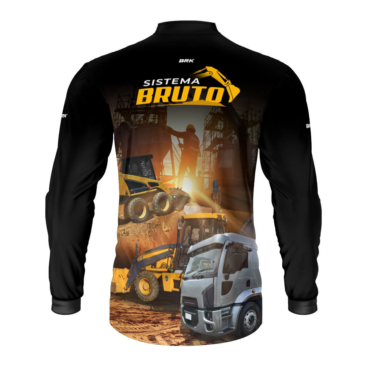 Camisa Máquina Pesada Brk Sistema Bruto Caminhão Caçamba com UV50+