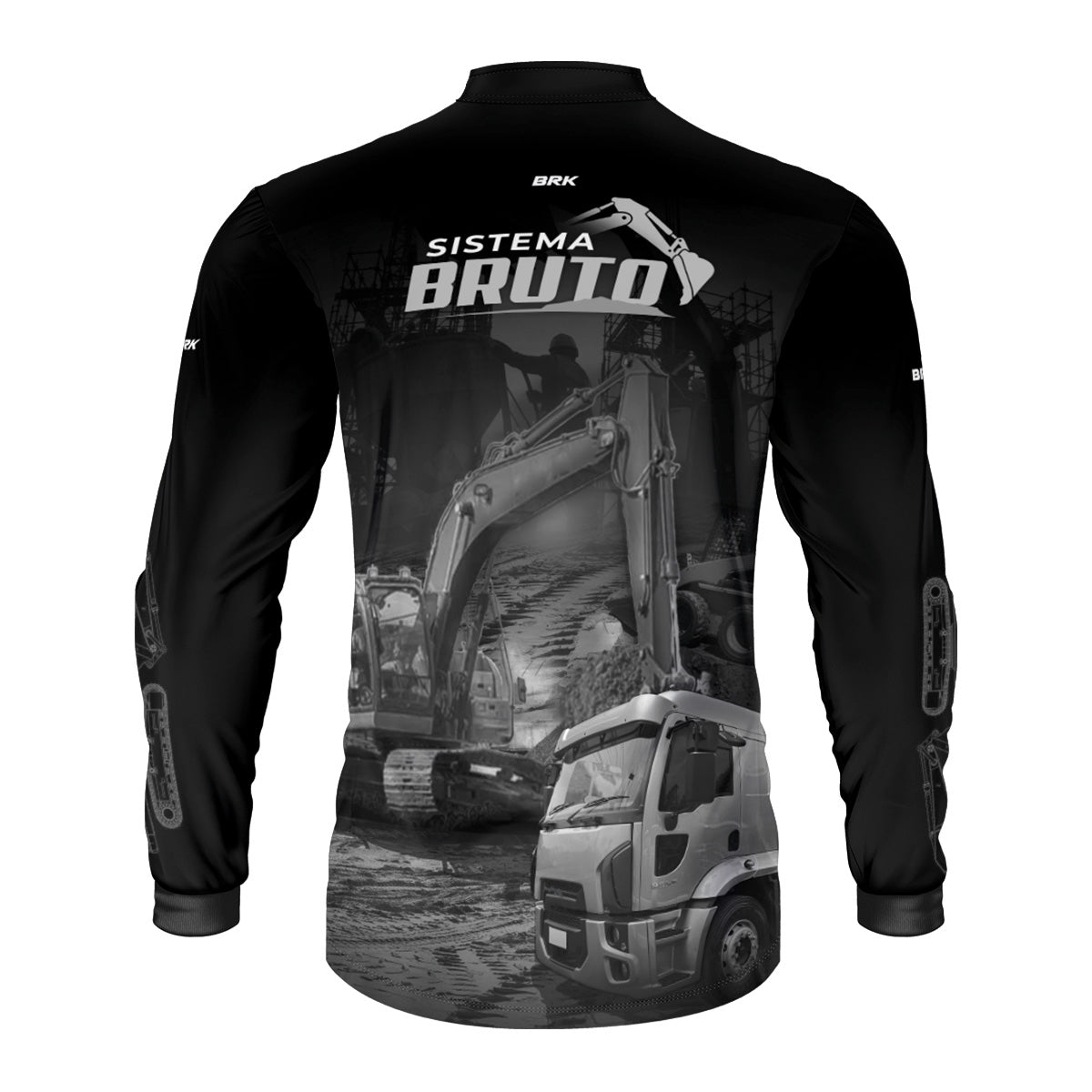 Camisa Máquina Pesada Brk Sistema Bruto Caminhão Caçamba com UV50+