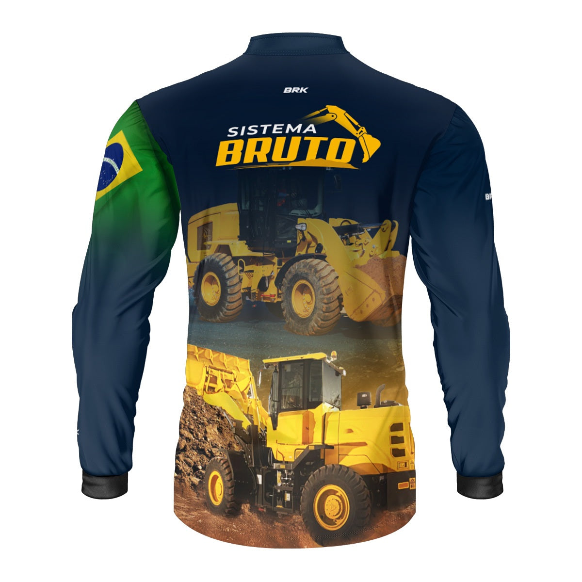 Camisa Máquina Pesada Brk Sistema Bruto Pá Carregadeira com UV50+