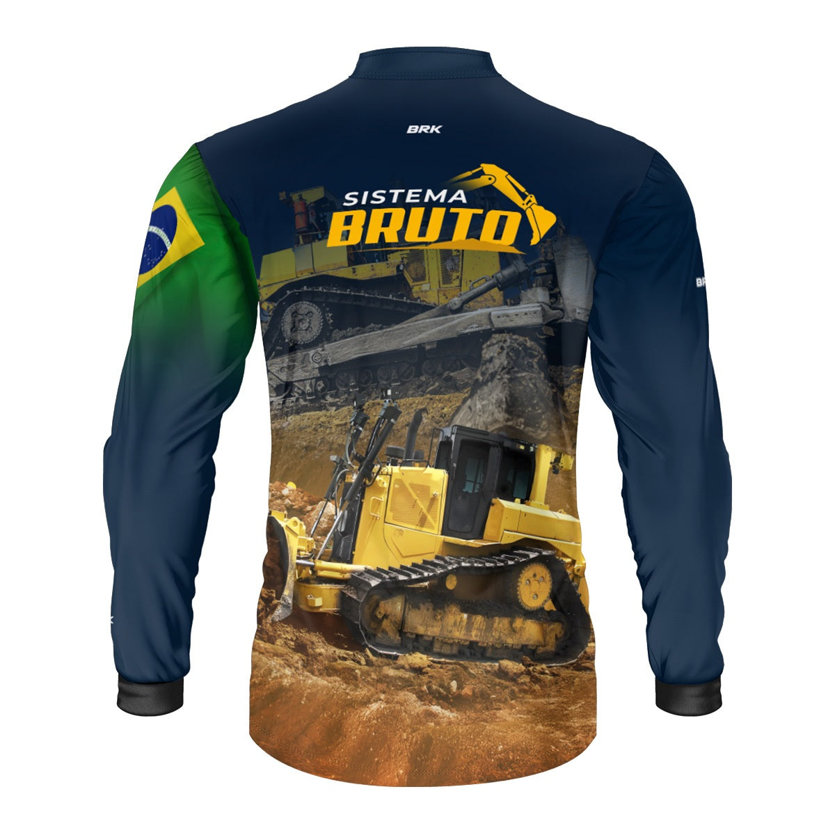 Camisa Máquina Pesada Brk Sistema Bruto Trator de Esteira com UV50+