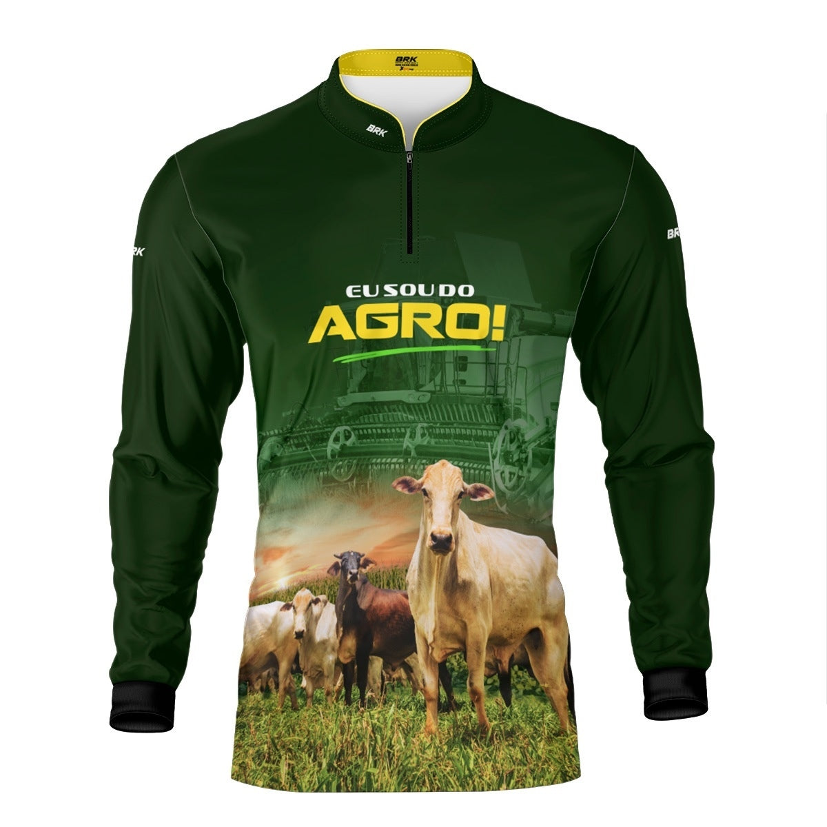 Camisa Agro Brk Eu Sou do Agro Pecuária Verde com Proteção UV50 - Envio Imediato