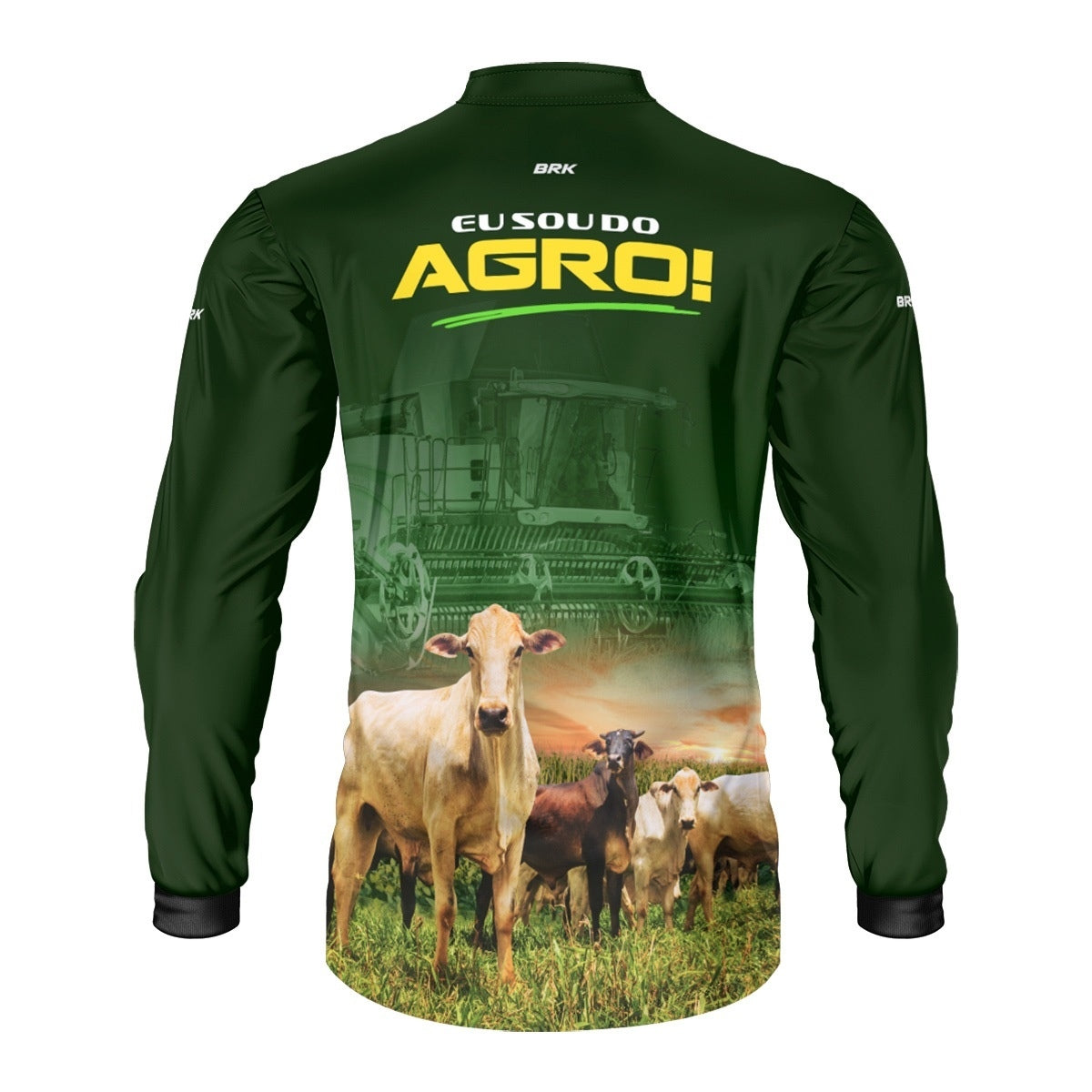 Camisa Agro Brk Eu Sou do Agro Pecuária Verde com Proteção UV50 - Envio Imediato