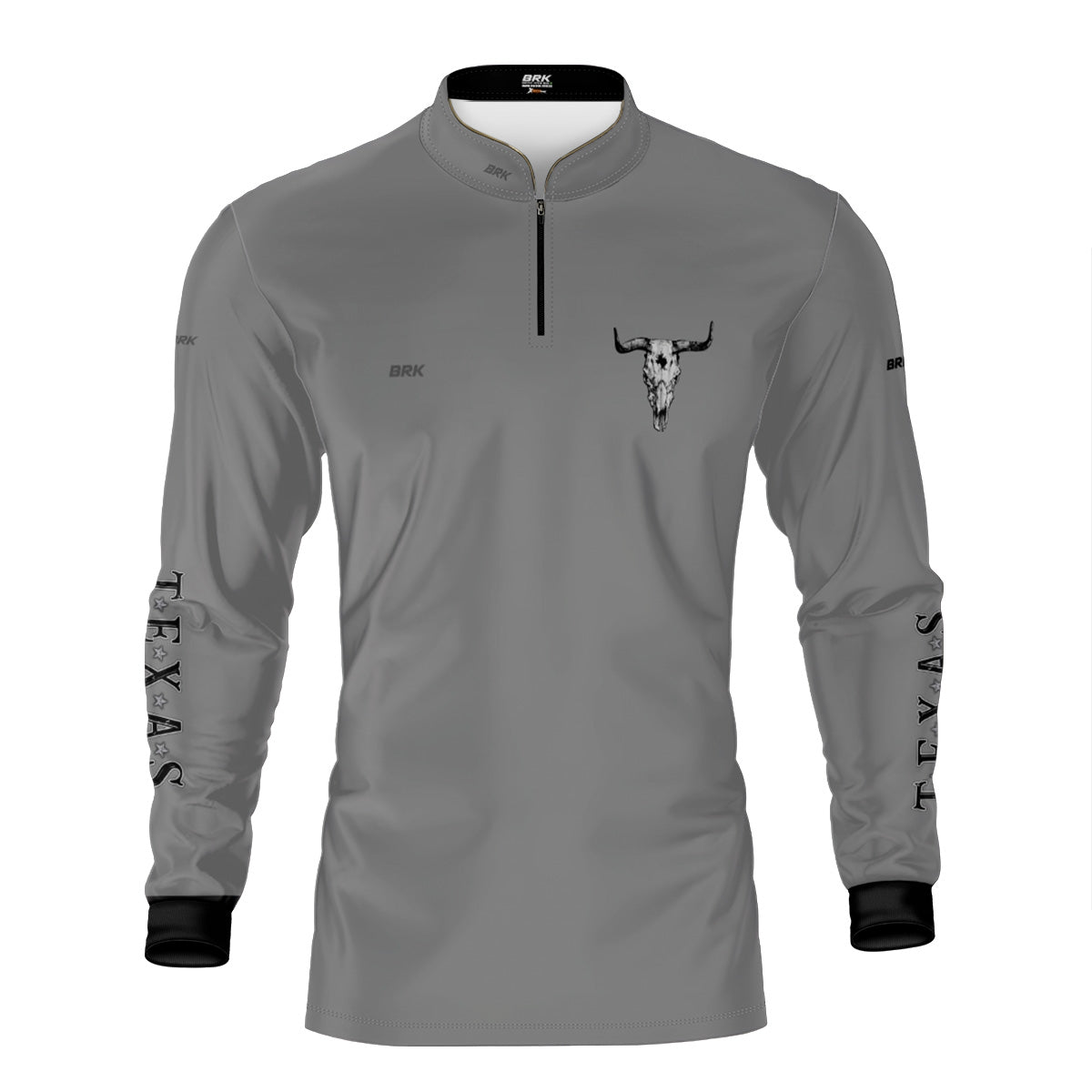 Camisa Agro Brk Clean Cinza Texas Long Horn com Proteção UV50+