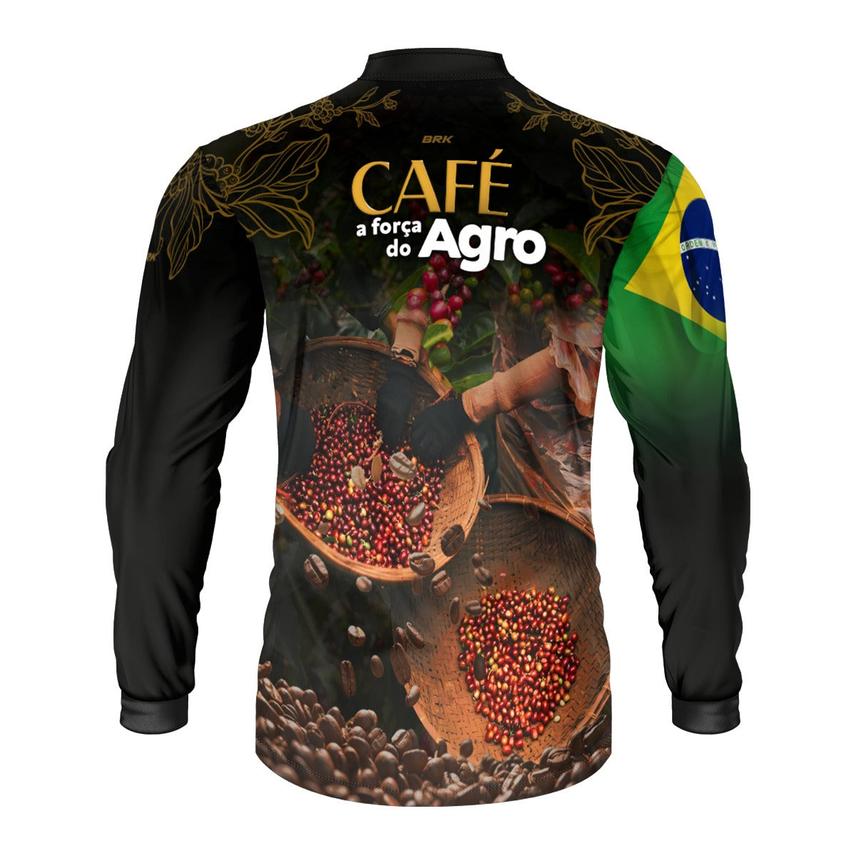 Camisa Agro Brk A Força do Agro Café com Proteção UV50+