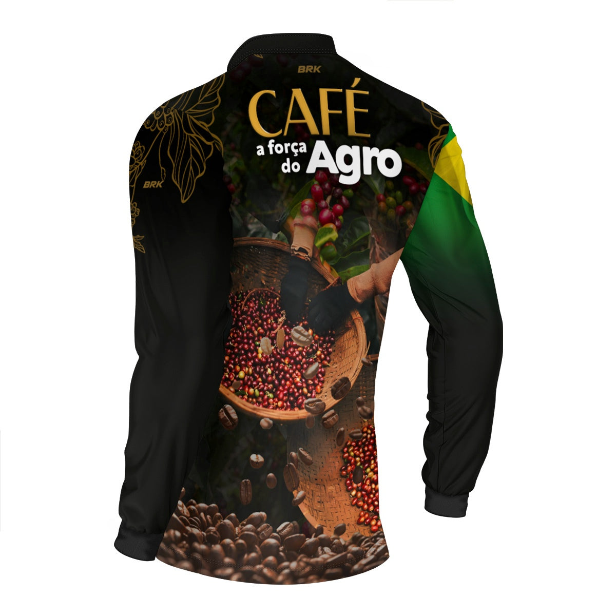 Camisa Agro Brk A Força do Agro Café com Proteção UV50+