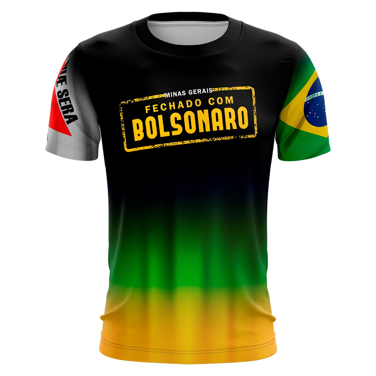 Camiseta Brasil Patriota MG Fechado com Proteção UV 50+ Envio Imediato