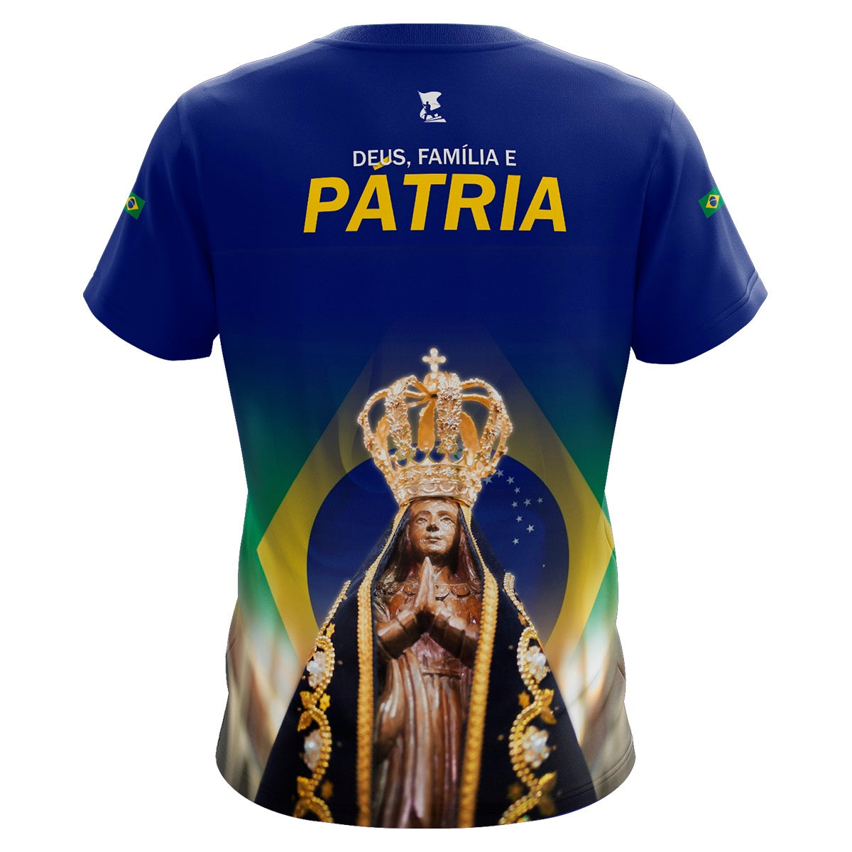 Camiseta Brasil Patriota Nossa Senhora com Proteção UV 50+ Envio Imediato