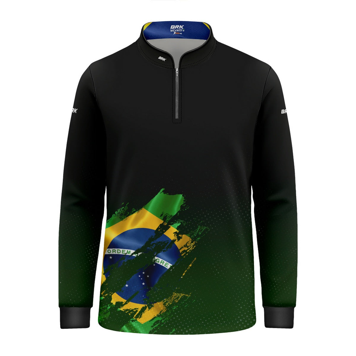 Camisa Agro Infantil Brk Bandeira Brasil Lateral com Proteção Solar UV50+