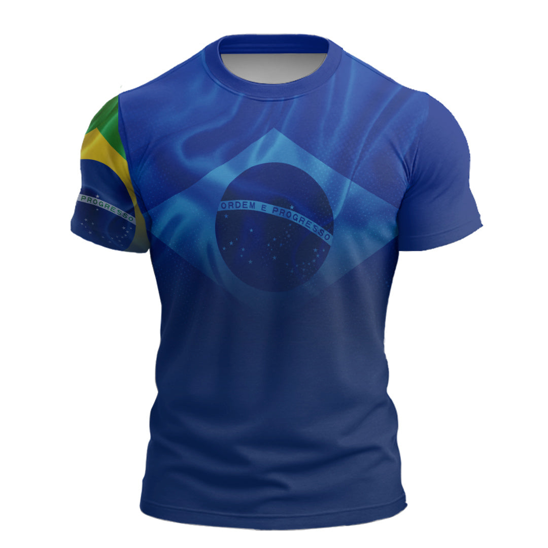 Camiseta Agro Brk Brasil Azul com Proteção Solar UV50+