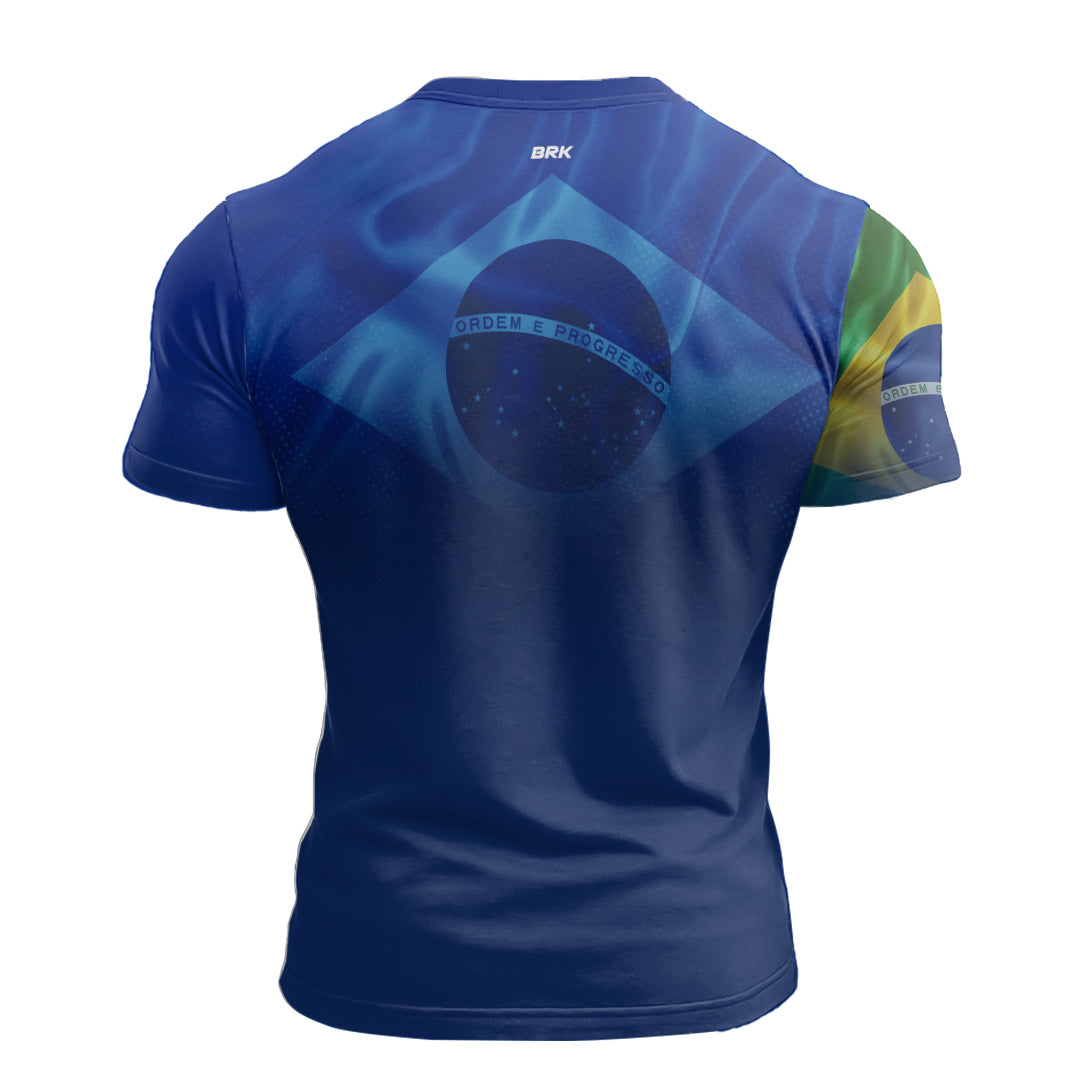 Camiseta Agro Brk Brasil Azul com Proteção Solar UV50+