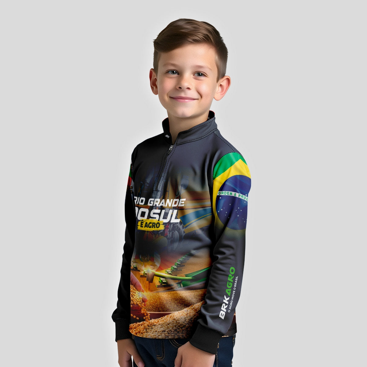 Camisa Agro Brk Rio Grande do Sul é Agro com Proteção UV50+