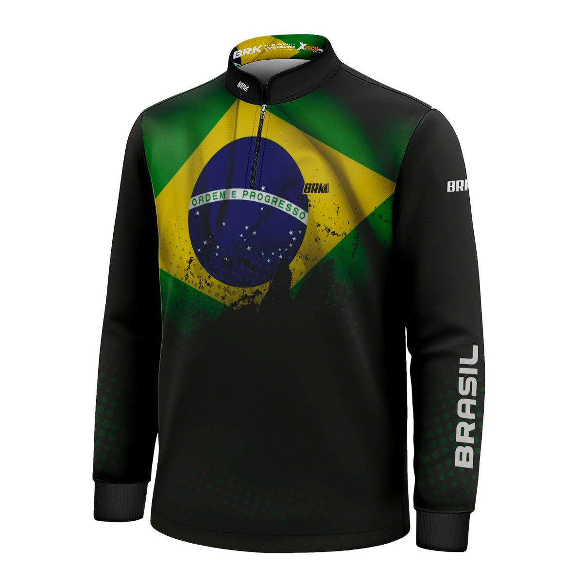Camisa Infantil Agro Brk Bandeira do Brasil com Proteção Solar UV50+