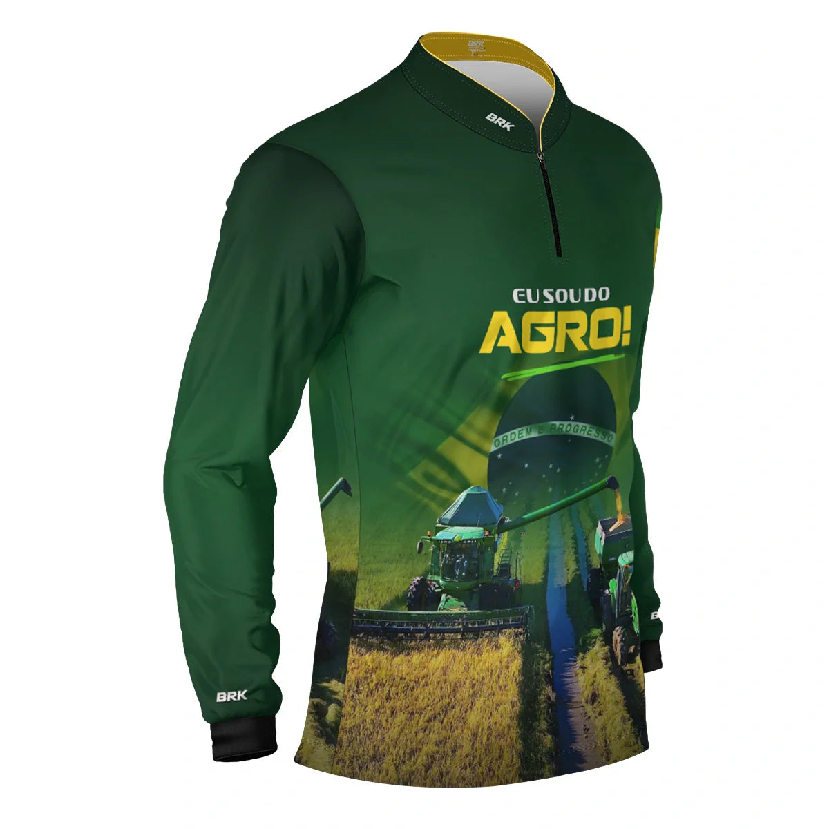 Camisa UV50 Agro Brk Eu sou do Agro Verde Brasil