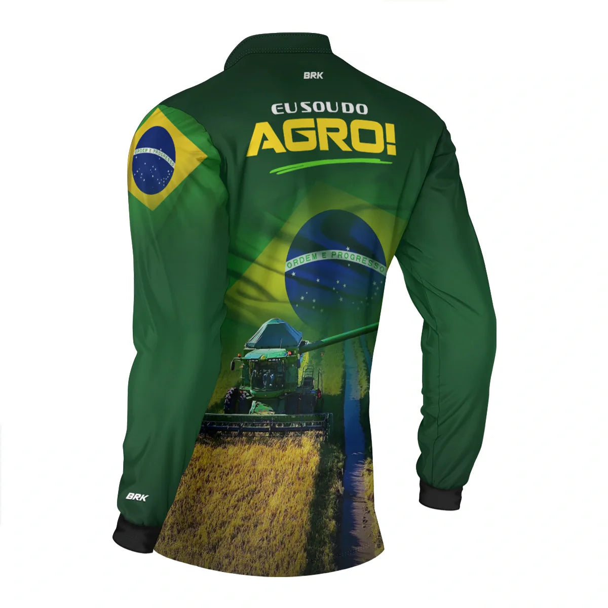 Camisa UV50 Agro Brk Eu sou do Agro Verde Brasil