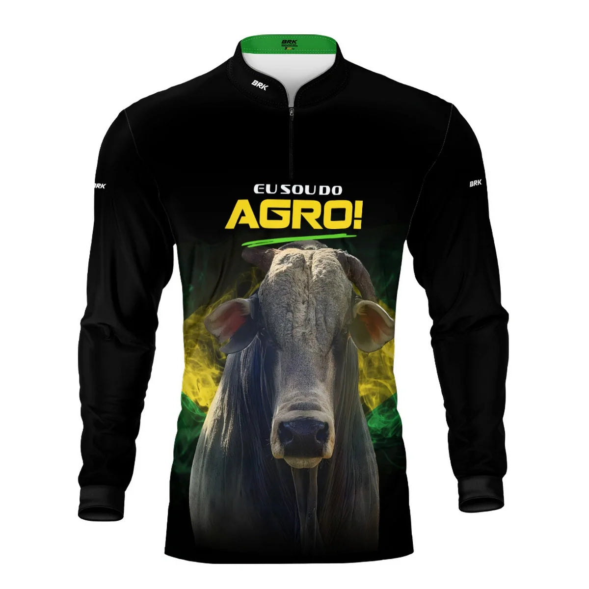 Camisa UV50 Agro Brk Eu Sou do Agro Preta Nelore