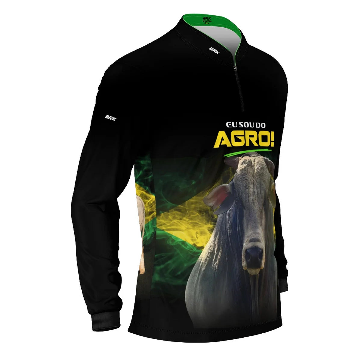 Camisa UV50 Agro Brk Eu Sou do Agro Preta Nelore