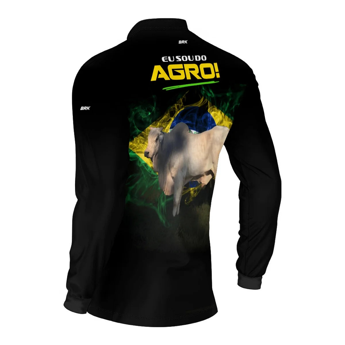 Camisa UV50 Agro Brk Eu Sou do Agro Preta Nelore