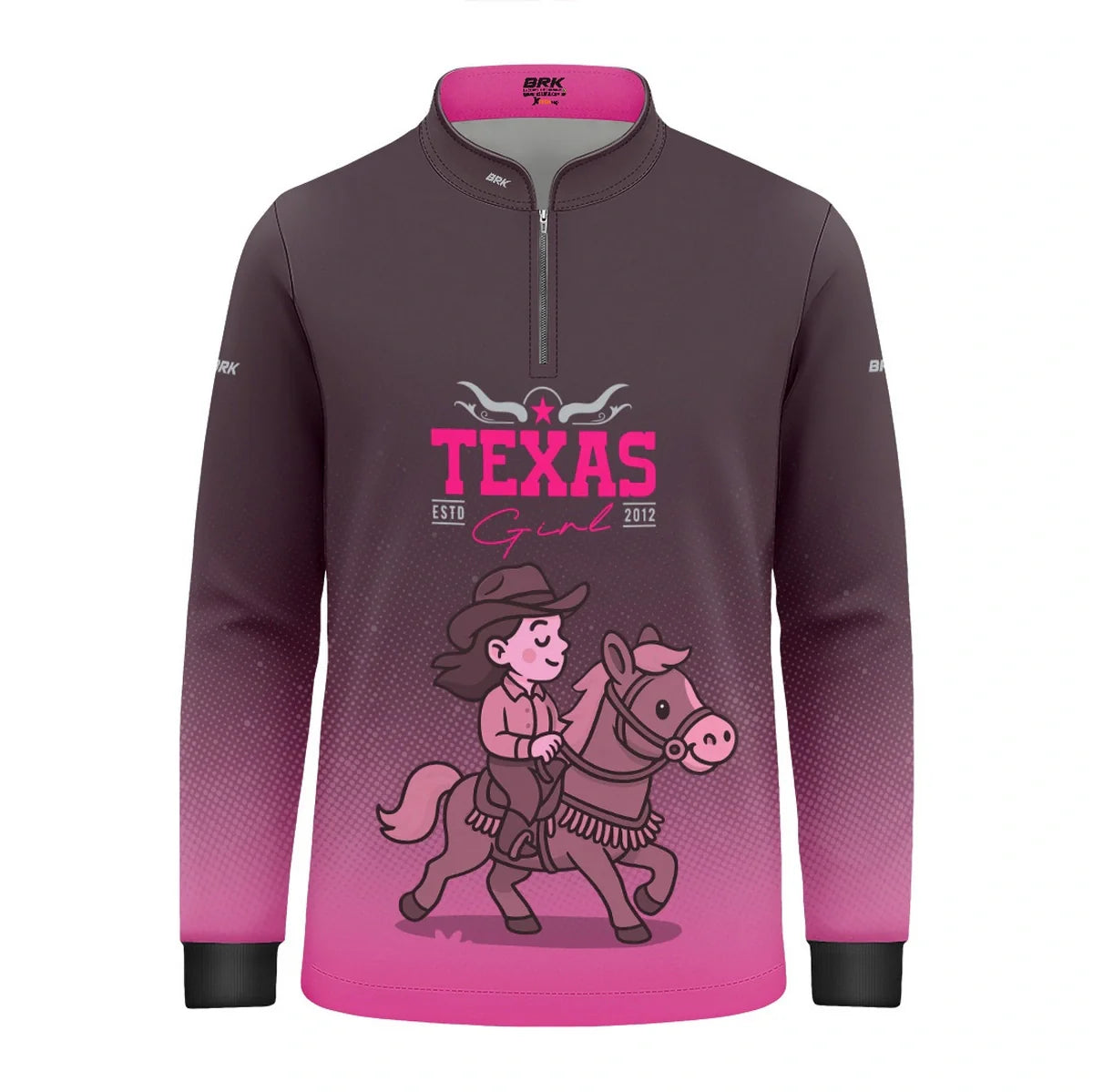 Camisa UV50 Agro Infantil Brk Texas Girl Rosa