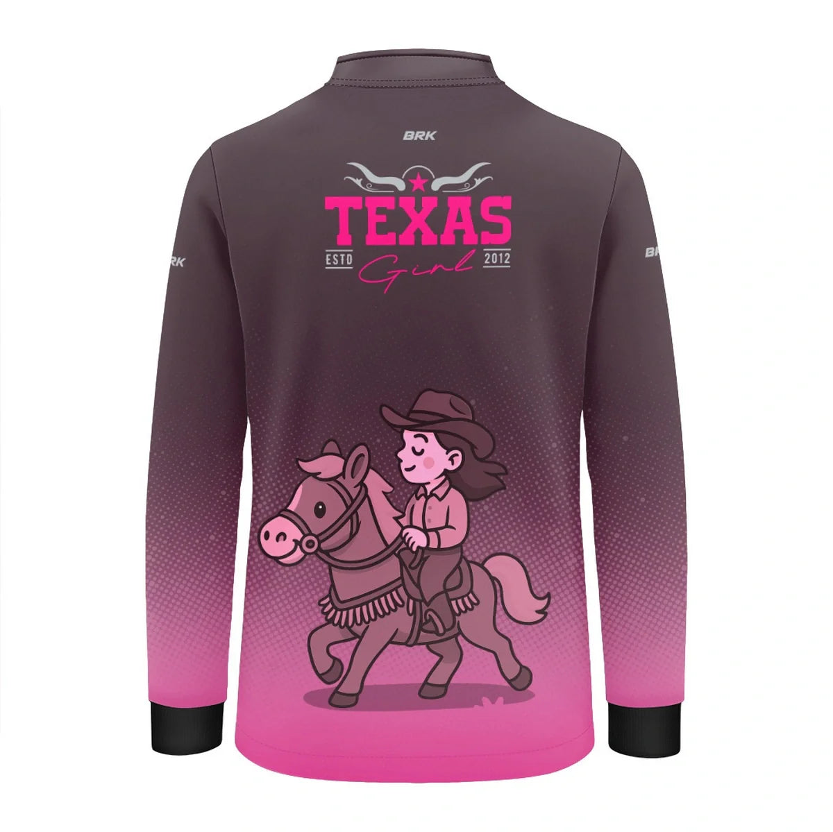 Camisa UV50 Agro Infantil Brk Texas Girl Rosa