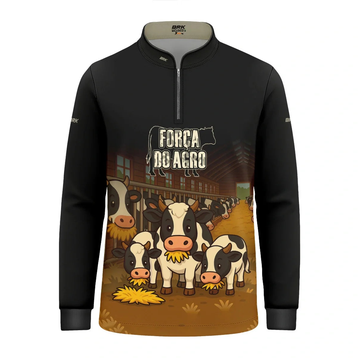 Camisa UV50 Agro Infantil Brk A Força do Agro Vaquinha