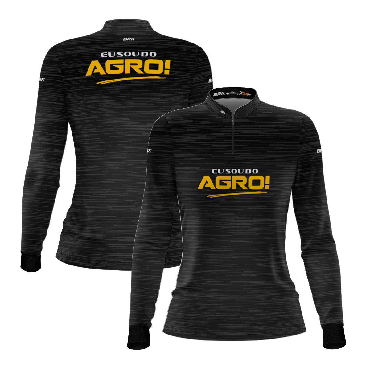Camisa Agro Feminina Brk Eu Sou Do Agro Clean Preto com Proteção Solar UV50+