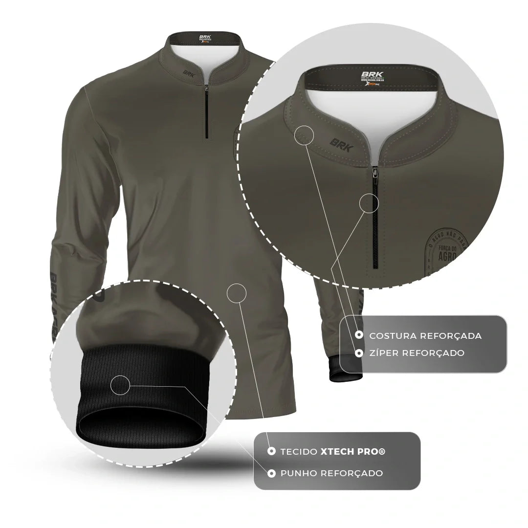 Camisa Agro Brk A Força do Agro com Proteção UV50