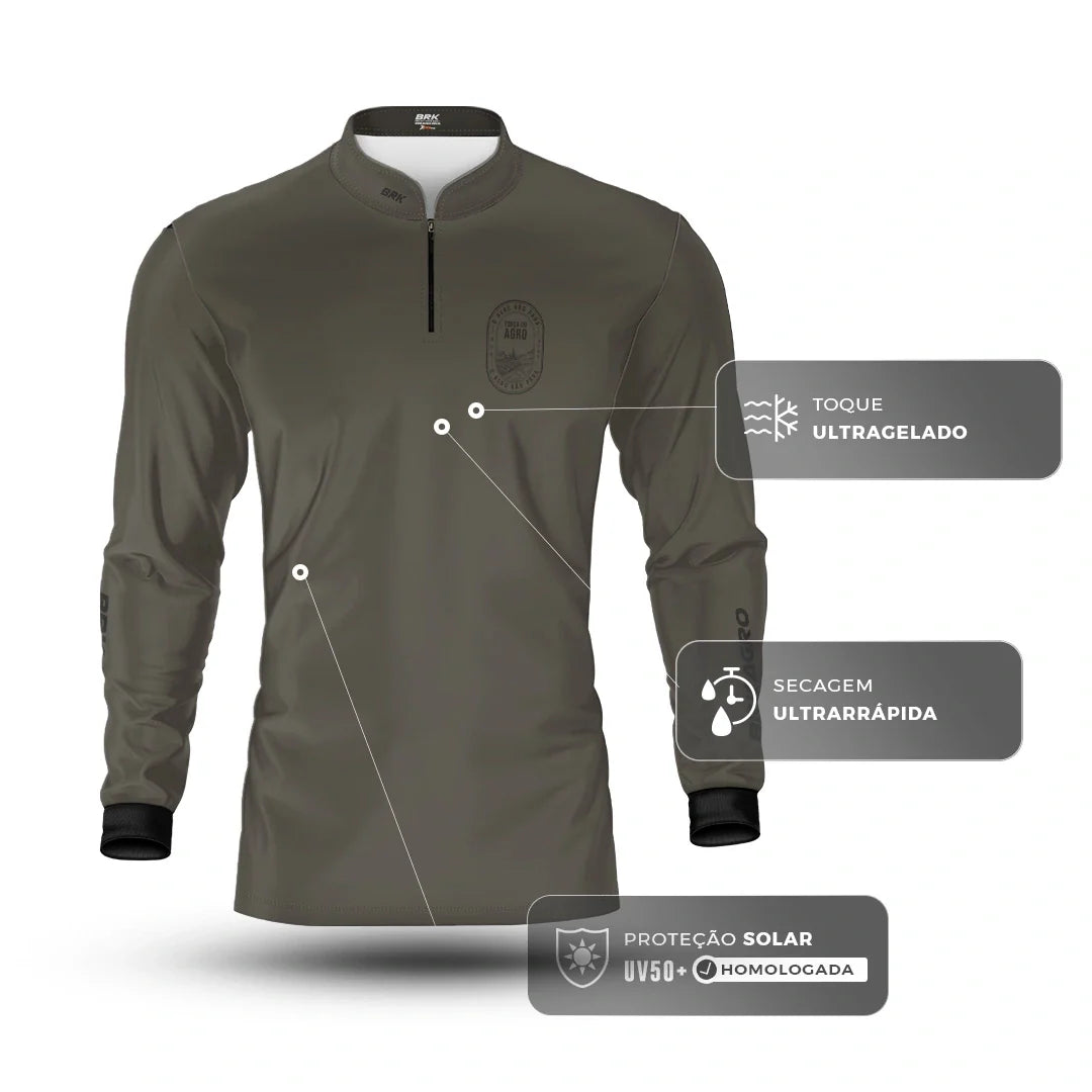 Camisa Agro Brk A Força do Agro com Proteção UV50