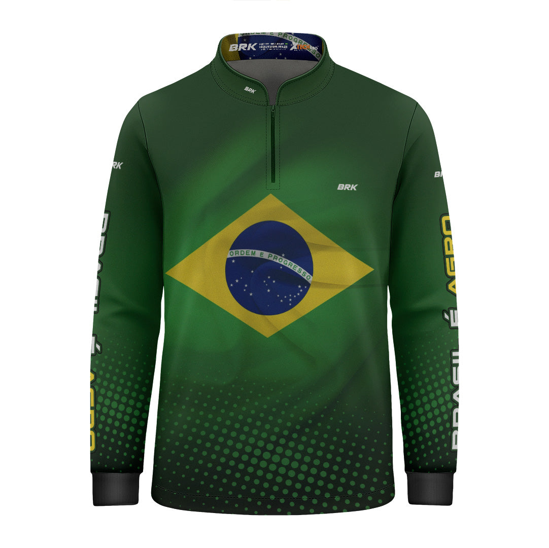 Camisa Infantil Agro Brk Brasil É Agro com Proteção Solar UV50+
