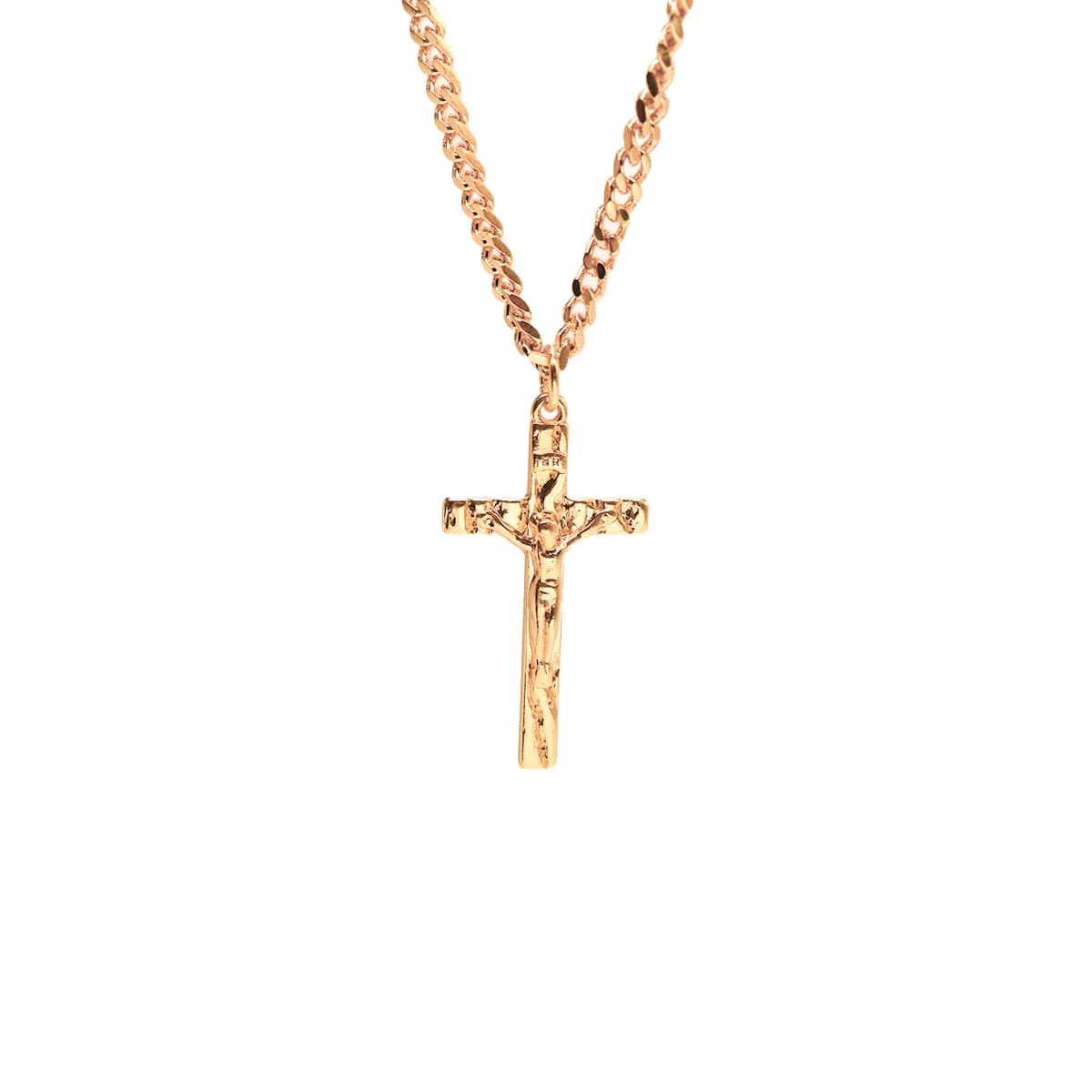 Corrente Pingente Brk Cruz Quadrada Dourada