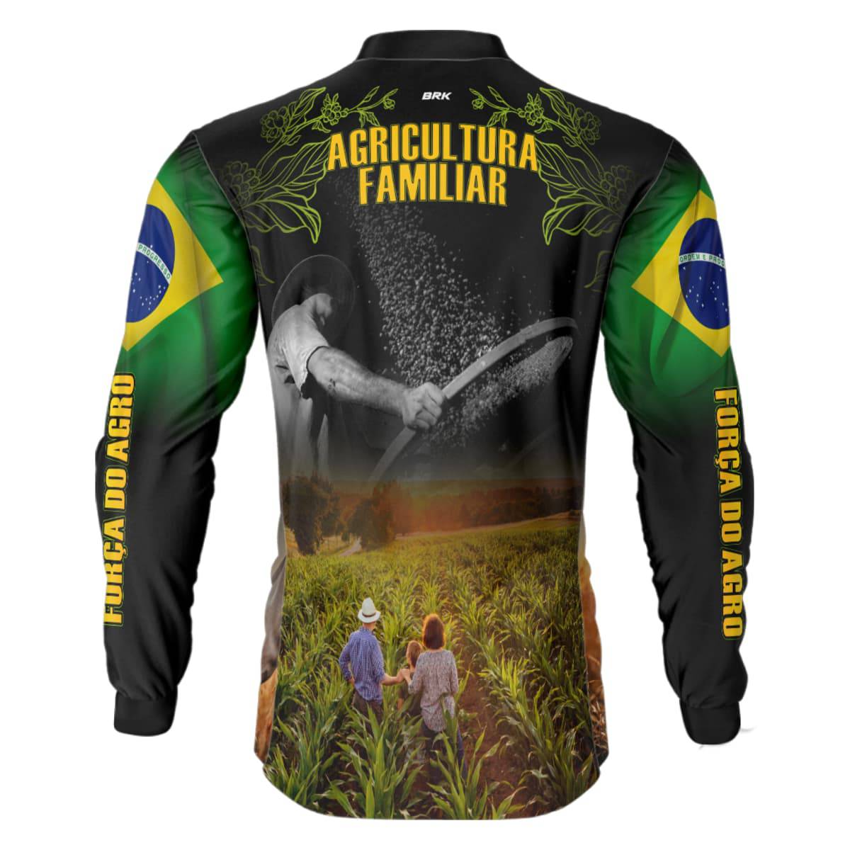 Camisa Agro Brk Agricultura Familiar no Campo com Proteção Solar UV50+
